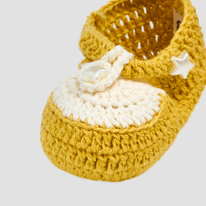 Giggles Girls Booties with Headband – Cotton – Set of 2