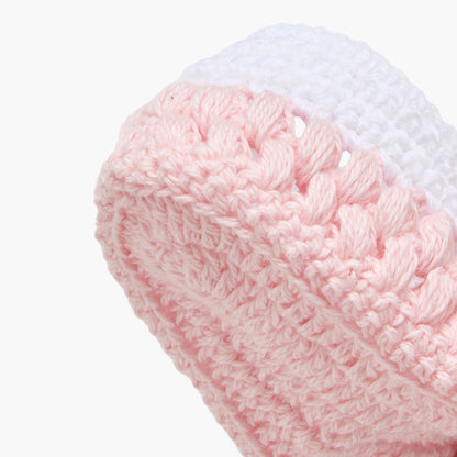 Set of 2 Giggles Booties and Headband with Crochet Design