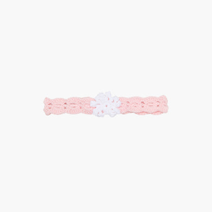Set of 2 Giggles Booties and Headband with Crochet Design