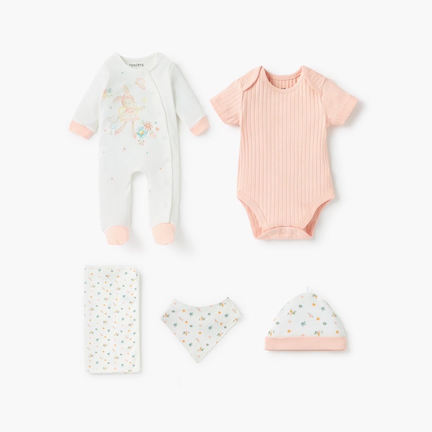 Juniors 5-Piece Assorted Clothing Gift Set - Pink / 3-6 mths