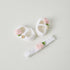 Giggles Floral Applique Knitted Booties and Headband Set