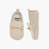 Giggles Metal Accent Booties - Beige / 12-18 mths