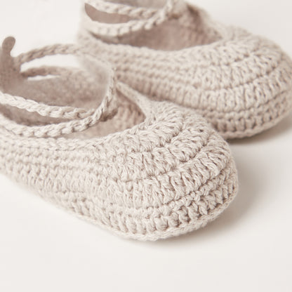 Giggles Textured Booties with Tie-Ups