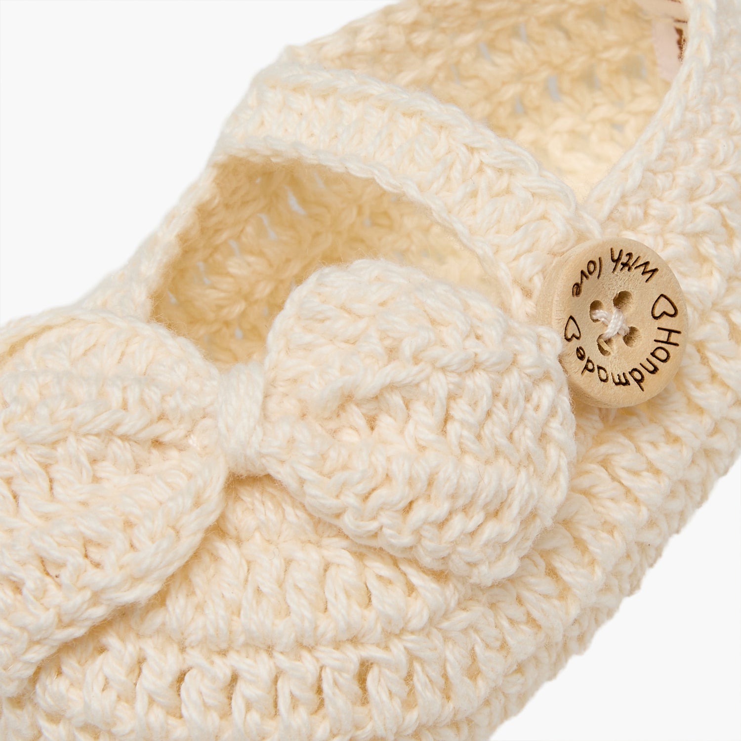 Giggles Booties with Bow Applique, Crochet Design