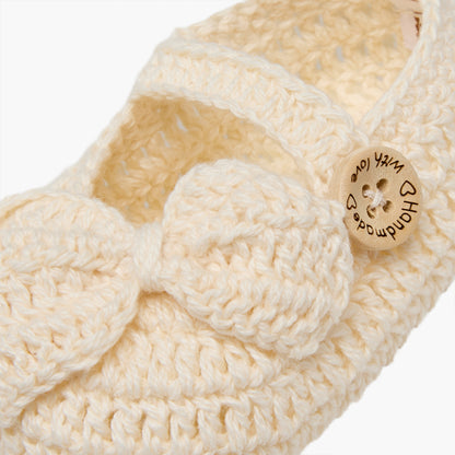 Giggles Booties with Bow Applique, Crochet Design