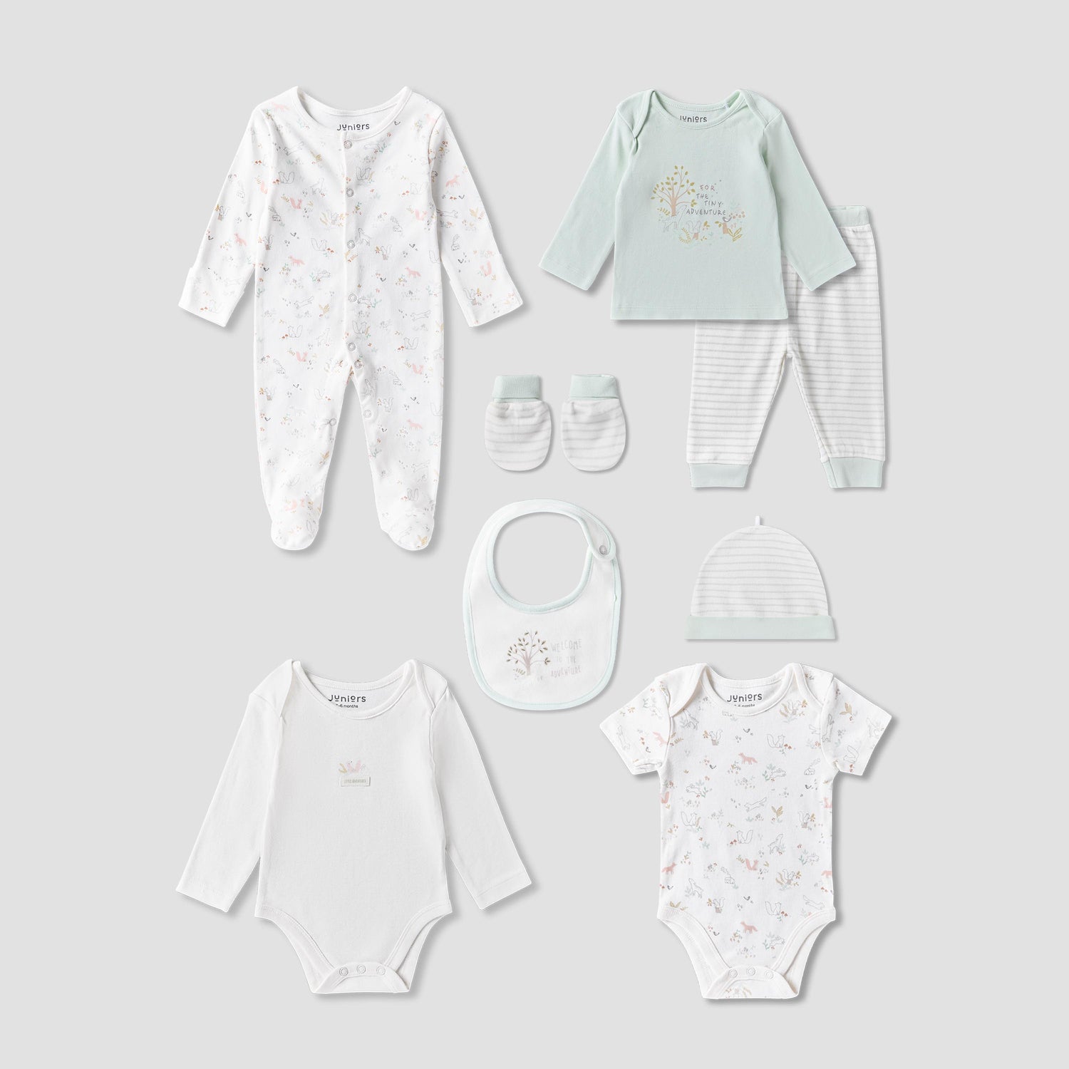 Set of 9 Juniors Clothing Gift Set with Assorted Prints