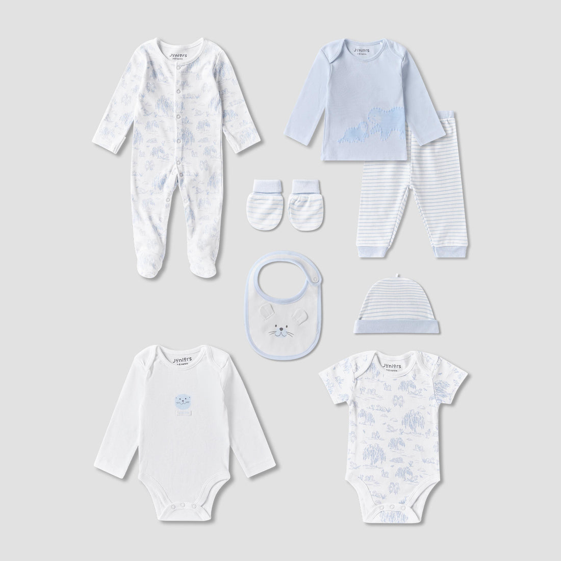 Set of 9 Juniors Clothing Gift Set with Assorted Prints
