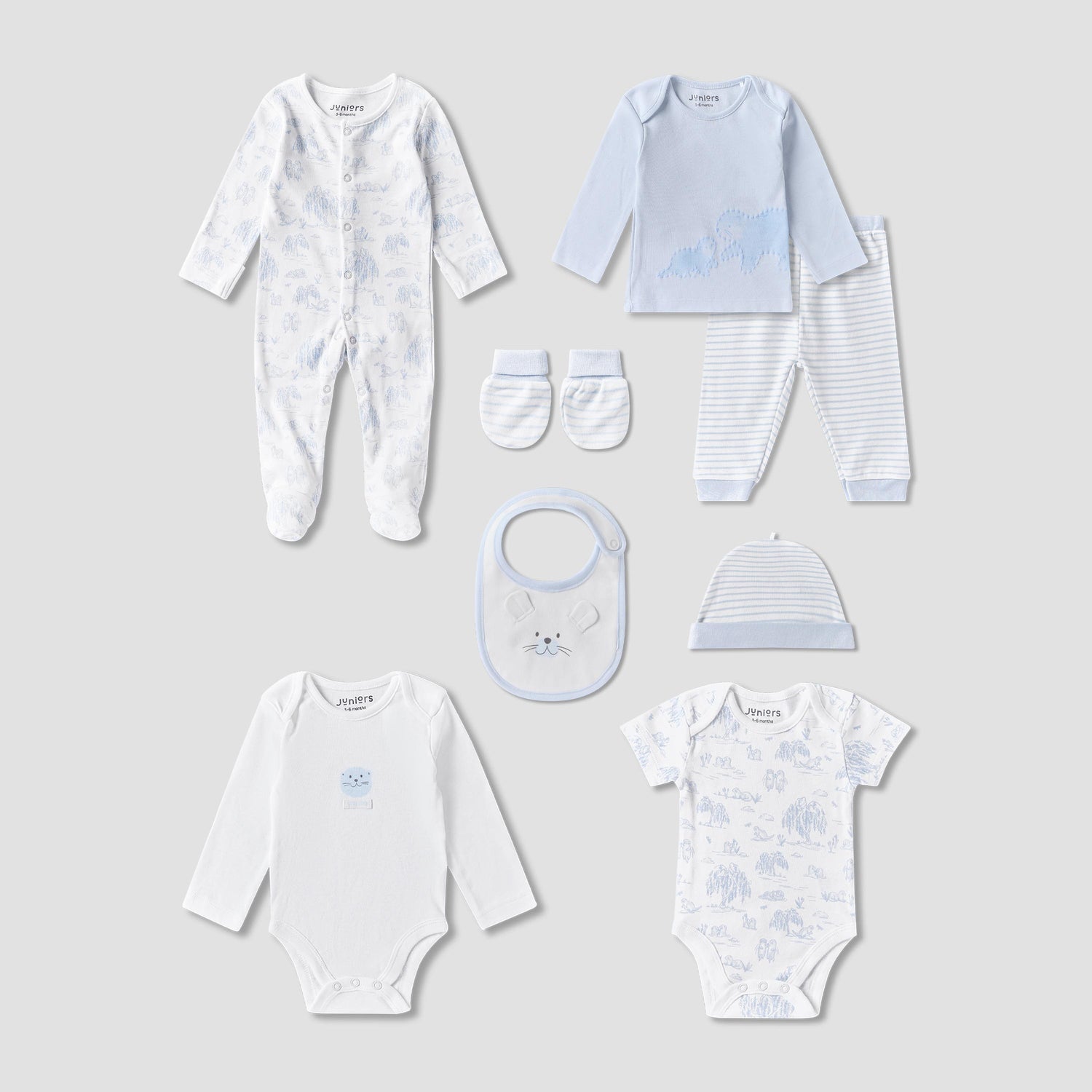 Set of 9 Juniors Clothing Gift Set with Assorted Prints