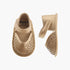 Giggles Sandals with Hook and Loop Closure, Cutout Detail - Gold / 12-18 mths