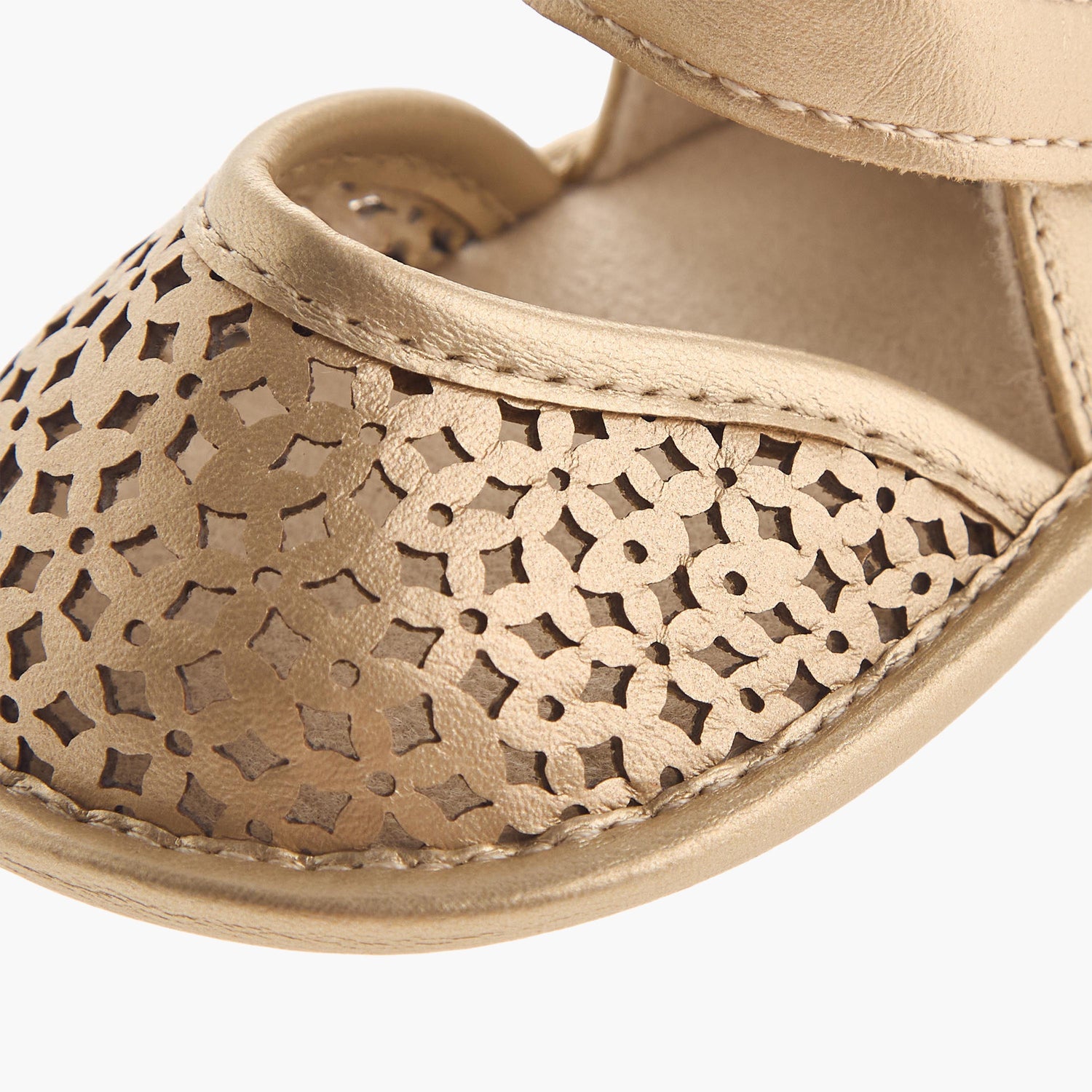 Giggles Sandals with Hook and Loop Closure, Cutout Detail