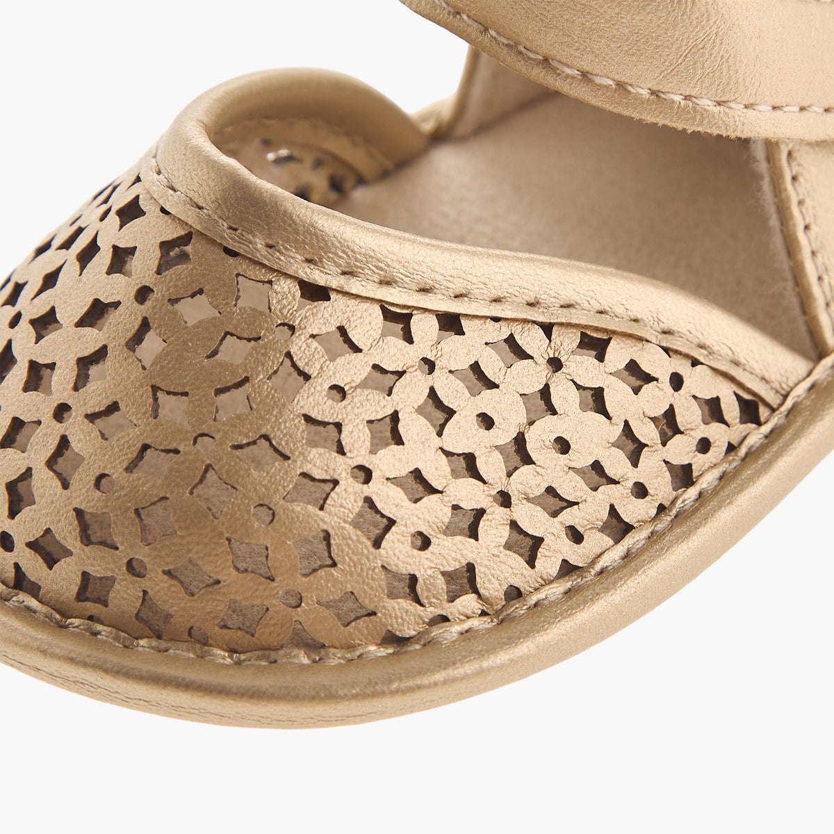 Giggles Sandals with Hook and Loop Closure, Cutout Detail