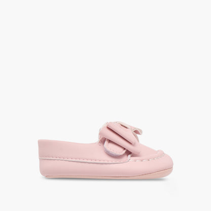 Giggles Bow Accent Slip-On Booties