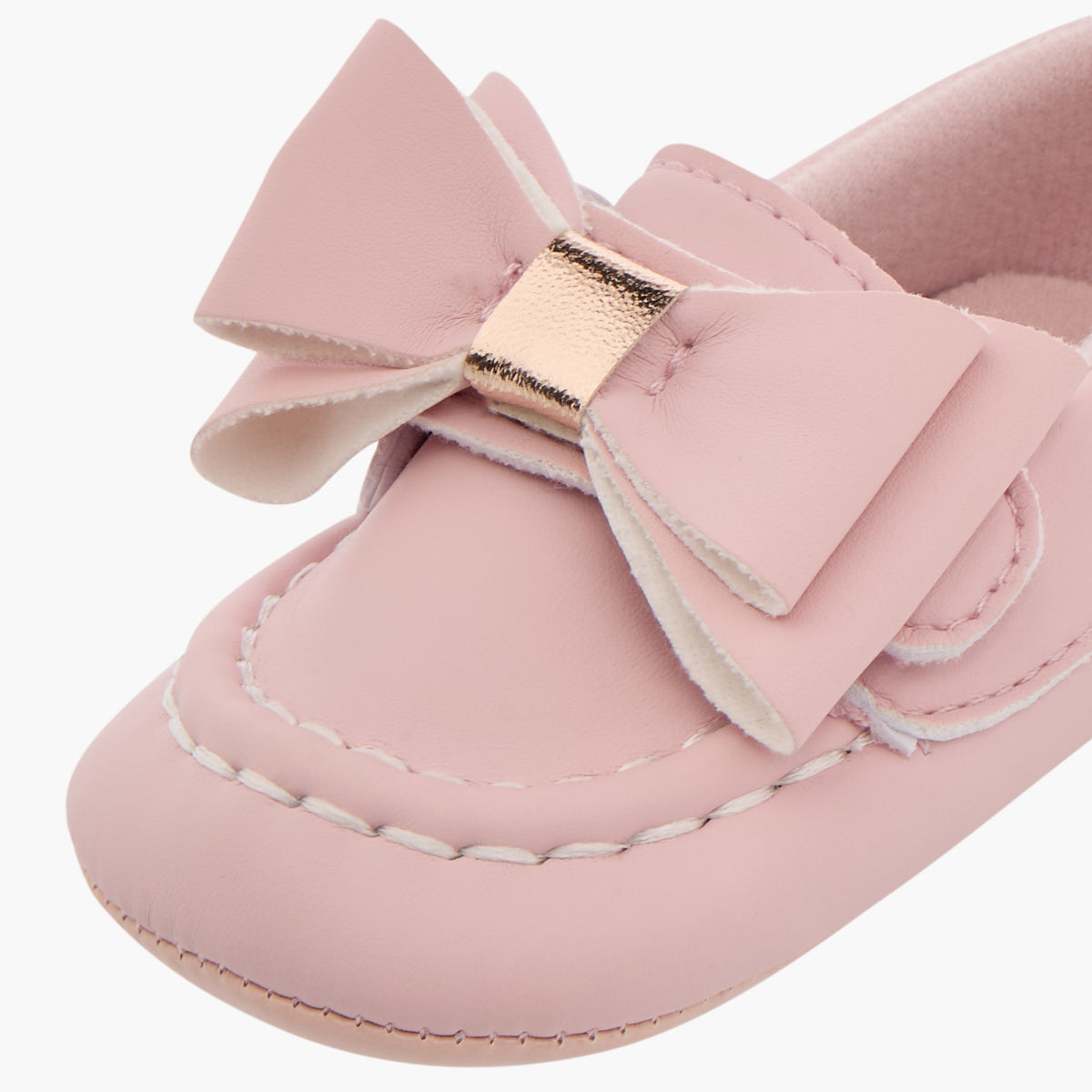 Giggles Bow Accent Slip-On Booties