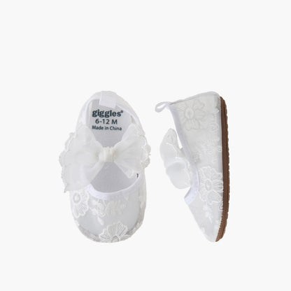 Giggles Booties with Elasticated Strap, Embroidered