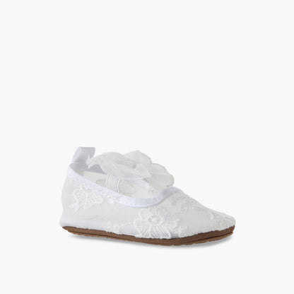 Giggles Booties with Elasticated Strap, Embroidered