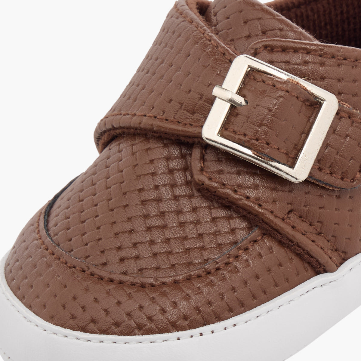 Giggles Buckle Accent Booties with Hook and Loop Closure