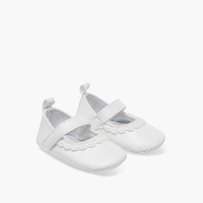 Juniors Lace Trim Booties with Hook and Loop Closure