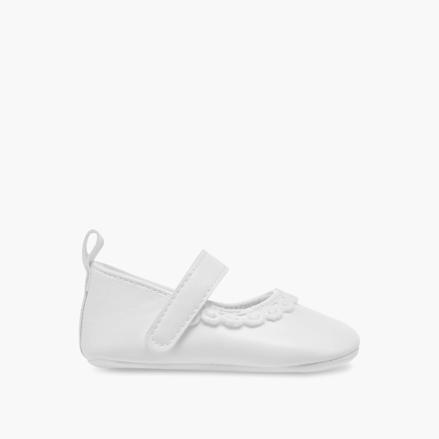 Juniors Lace Trim Booties with Hook and Loop Closure