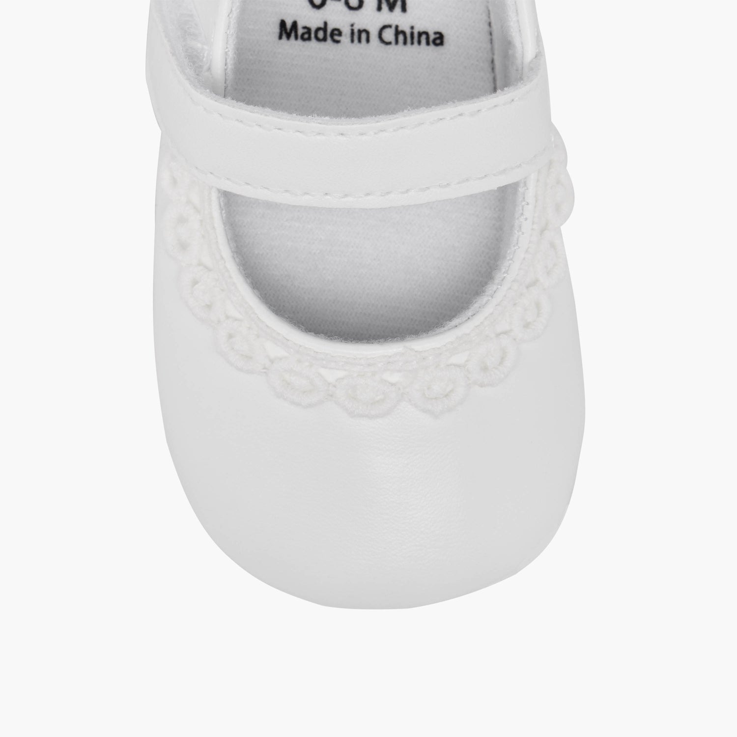 Juniors Lace Trim Booties with Hook and Loop Closure