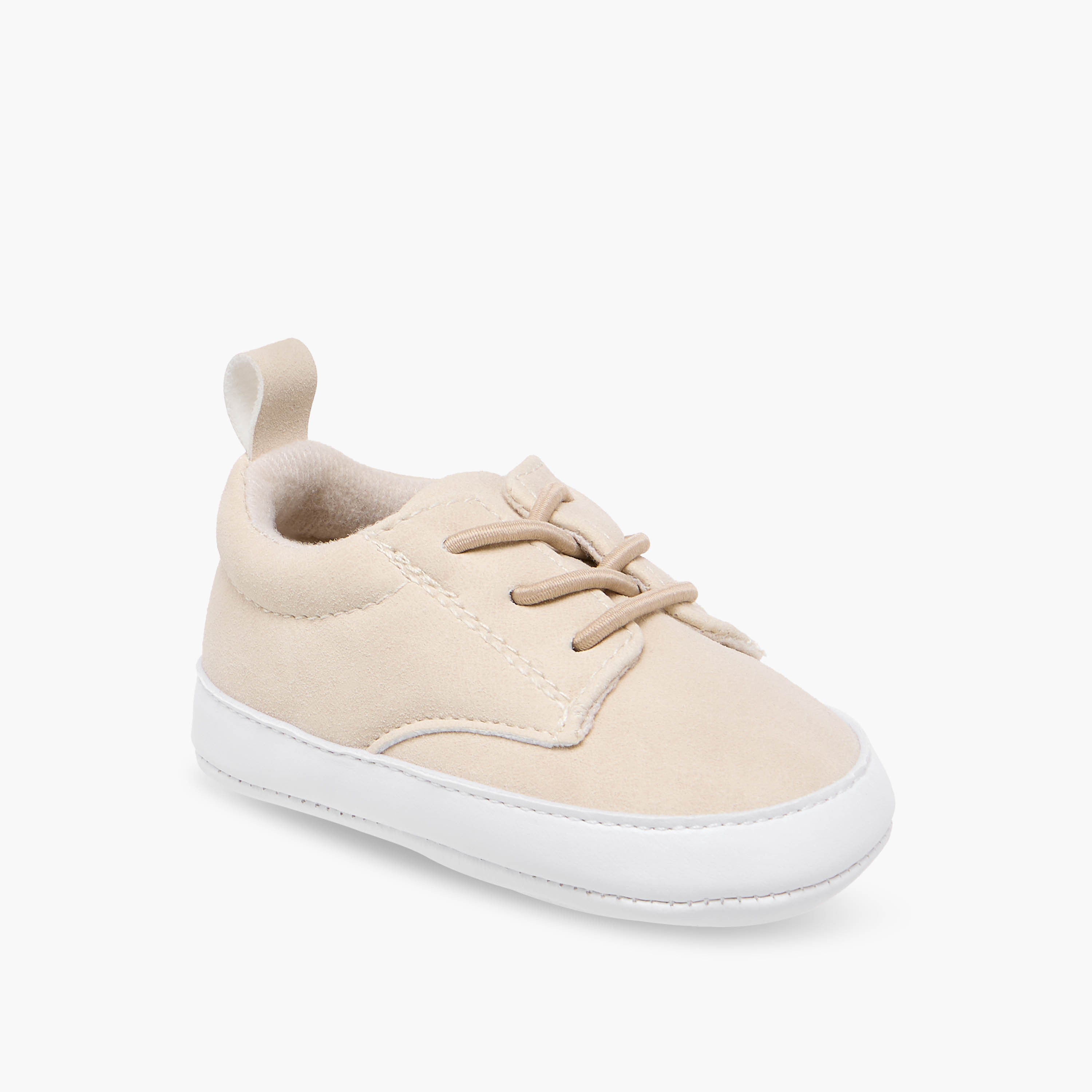 Juniors Solid Lace-Up Booties with Pull Tabs