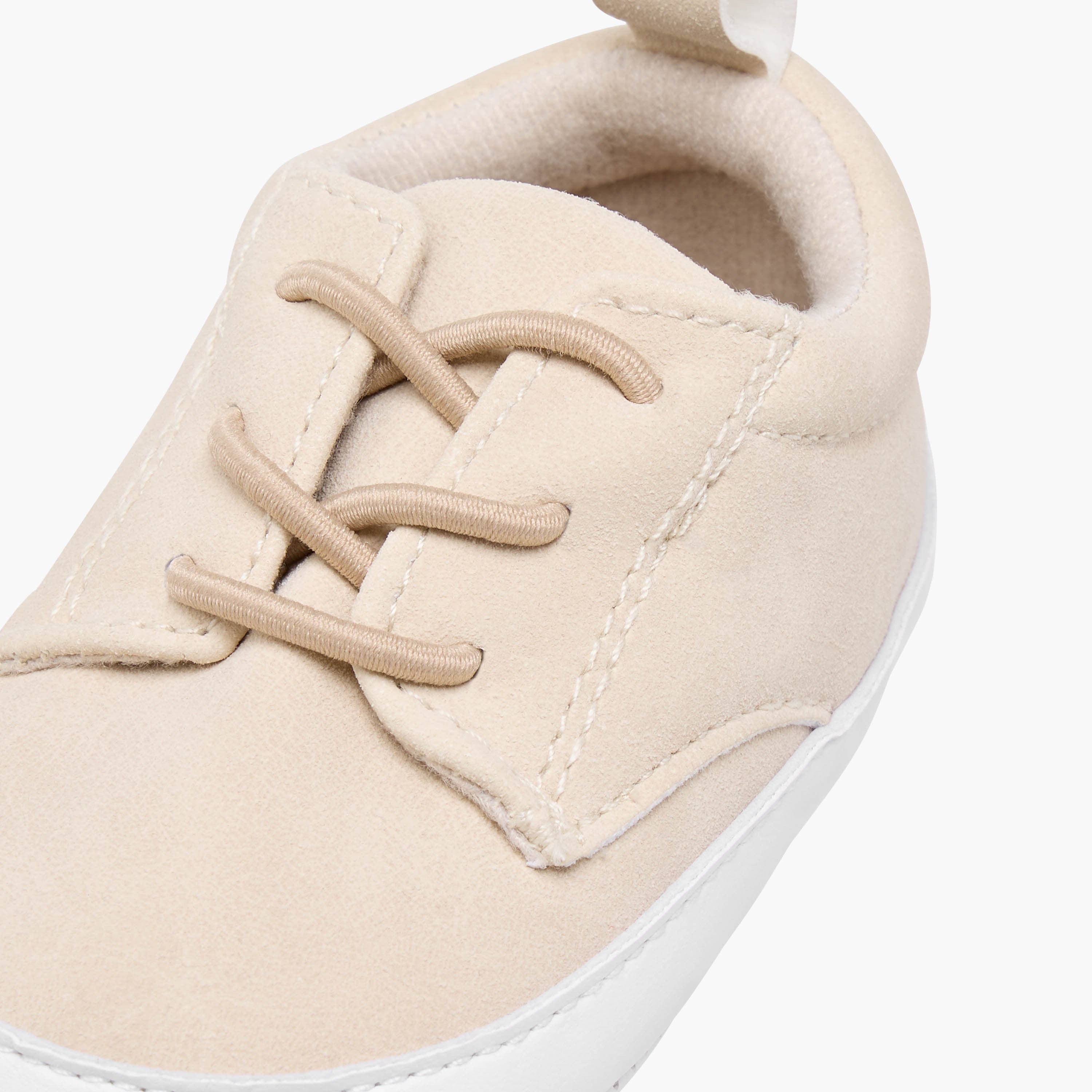 Juniors Solid Lace-Up Booties with Pull Tabs