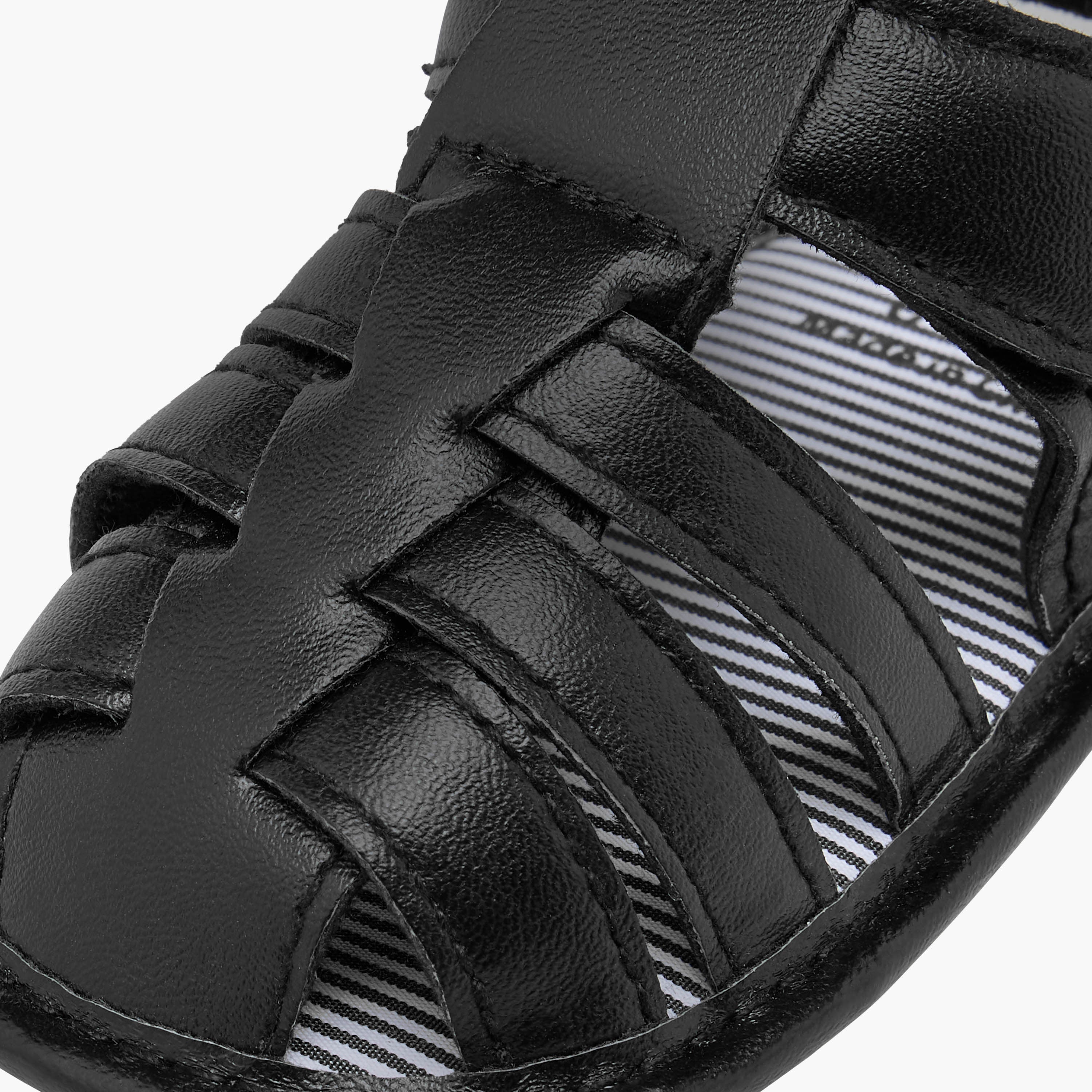Juniors Solid Booties with Hook and Loop Closure