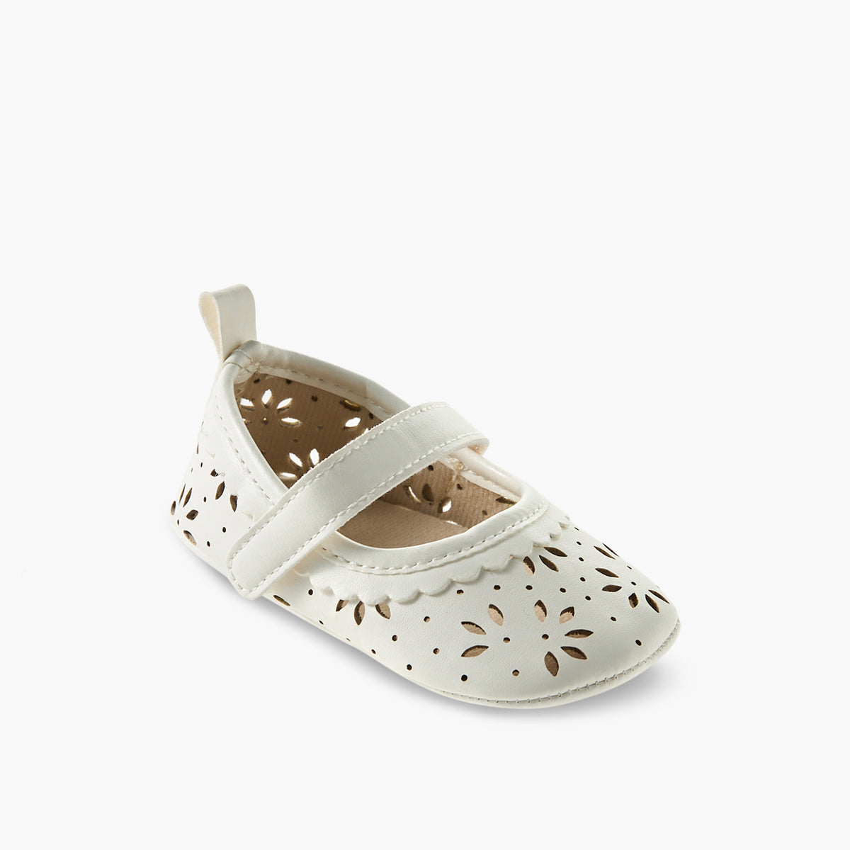 Juniors Booties with Hook and Loop Closure, Perforated Design