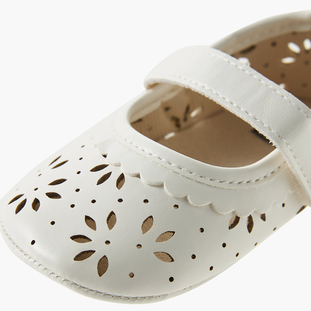 Juniors Booties with Hook and Loop Closure, Perforated Design