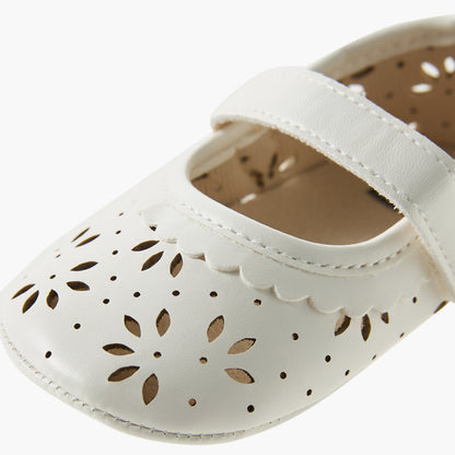 Juniors Booties with Hook and Loop Closure, Perforated Design