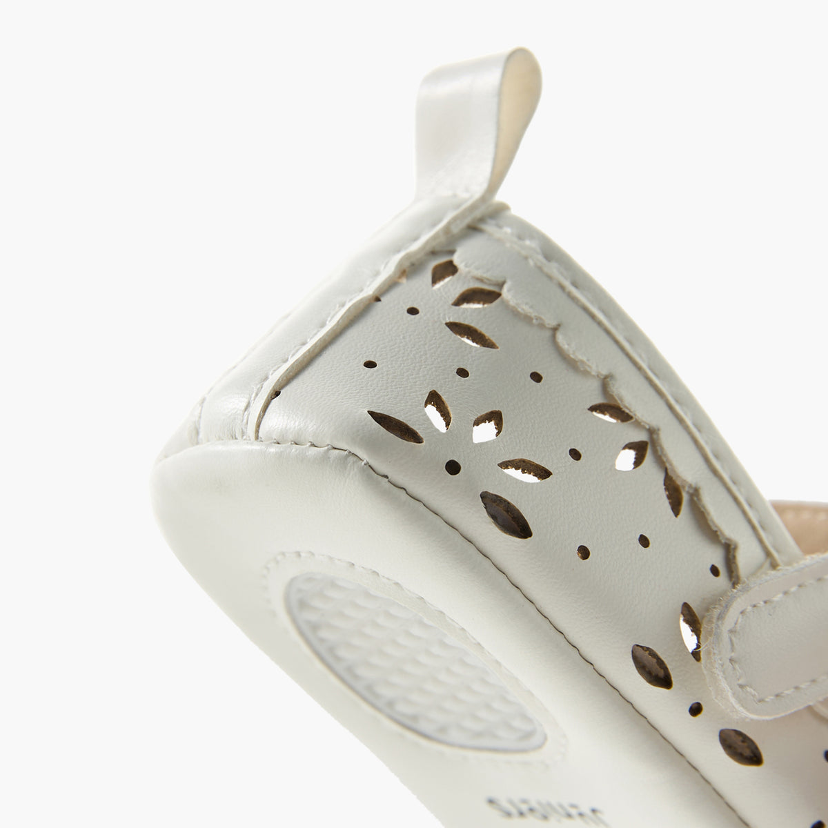 Juniors Booties with Hook and Loop Closure, Perforated Design