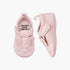 Juniors Bunny Ear Applique Booties with Hook and Loop Closure - Pink / 12-18 mths