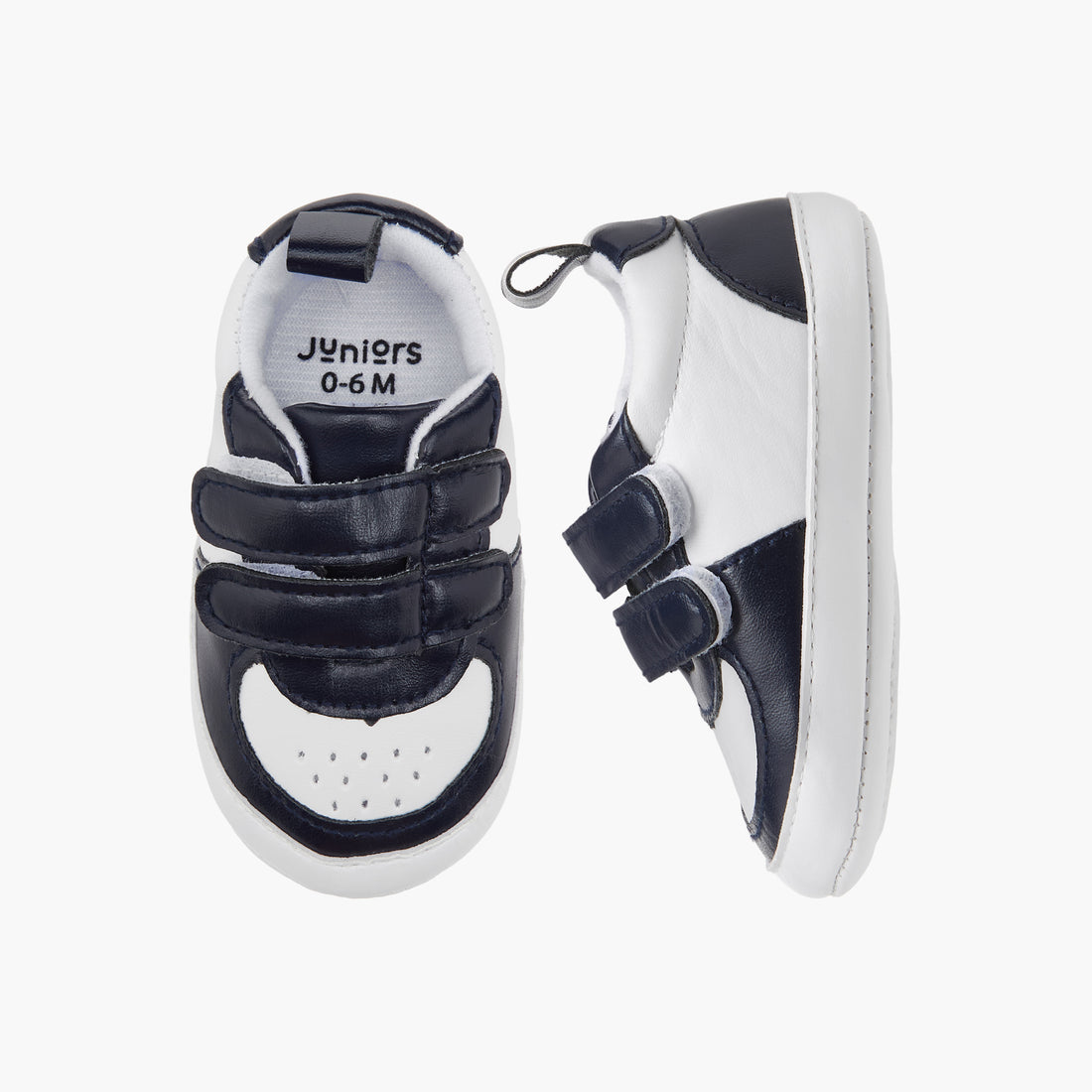 Juniors Panelled Booties with Hook and Loop Closure - Black / 12-18 mths