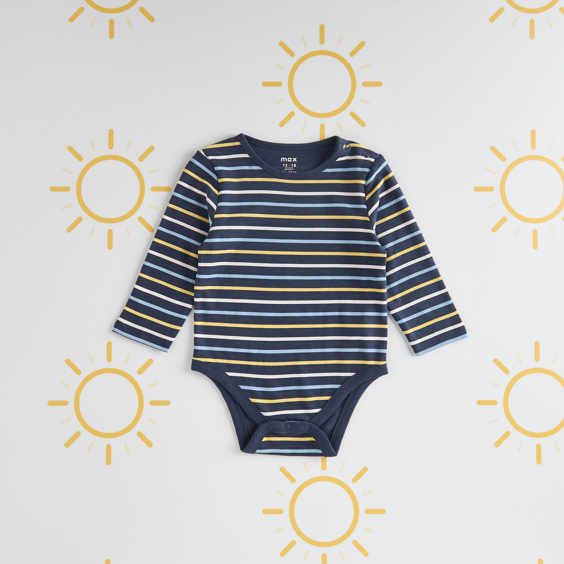 Pack of 3 - Printed Cotton Bodysuit