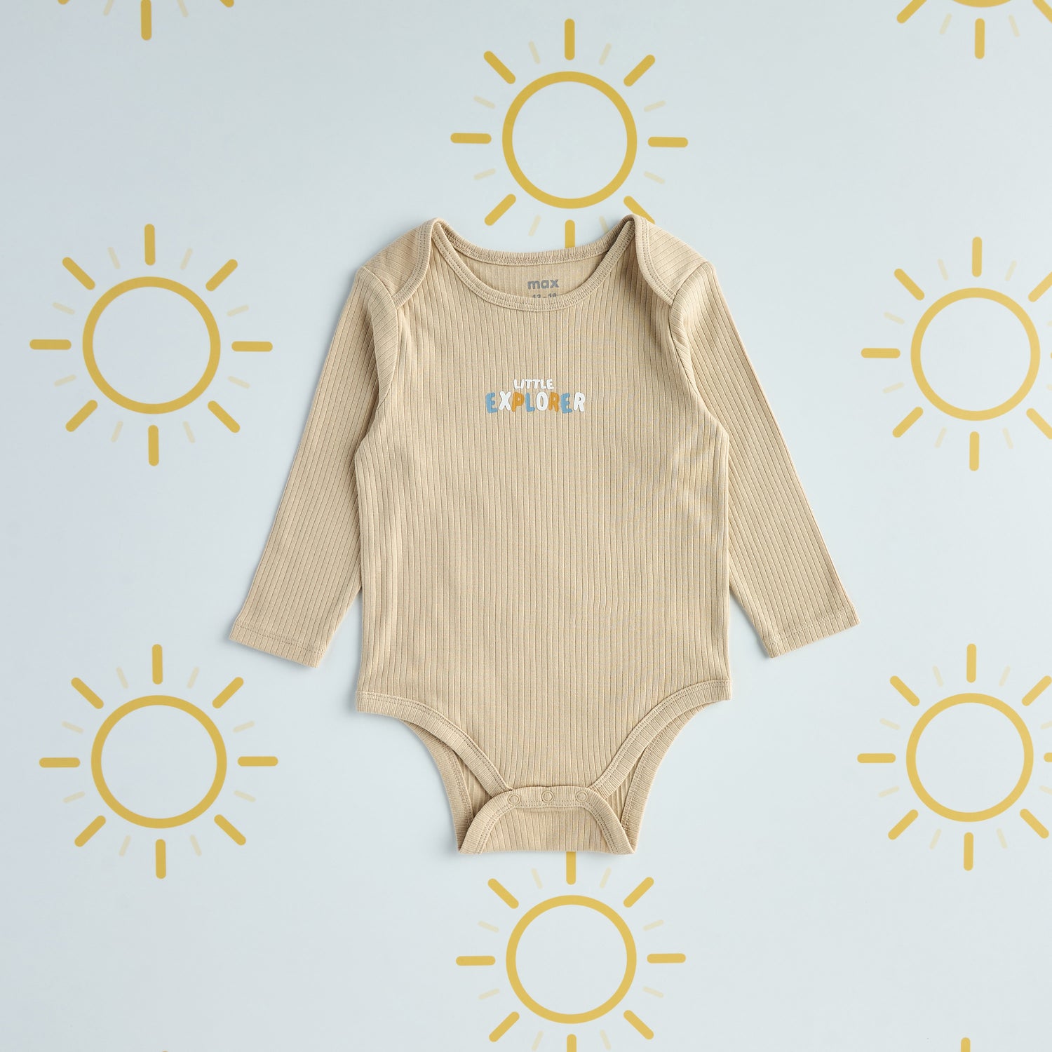 Pack of 3 - Ribbed Long Sleeve Bodysuit