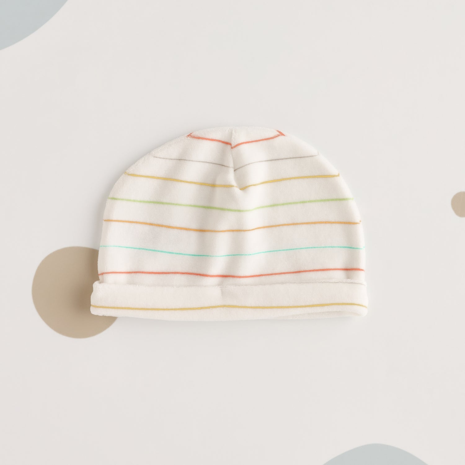 Striped Velour Sleepsuit with Cap