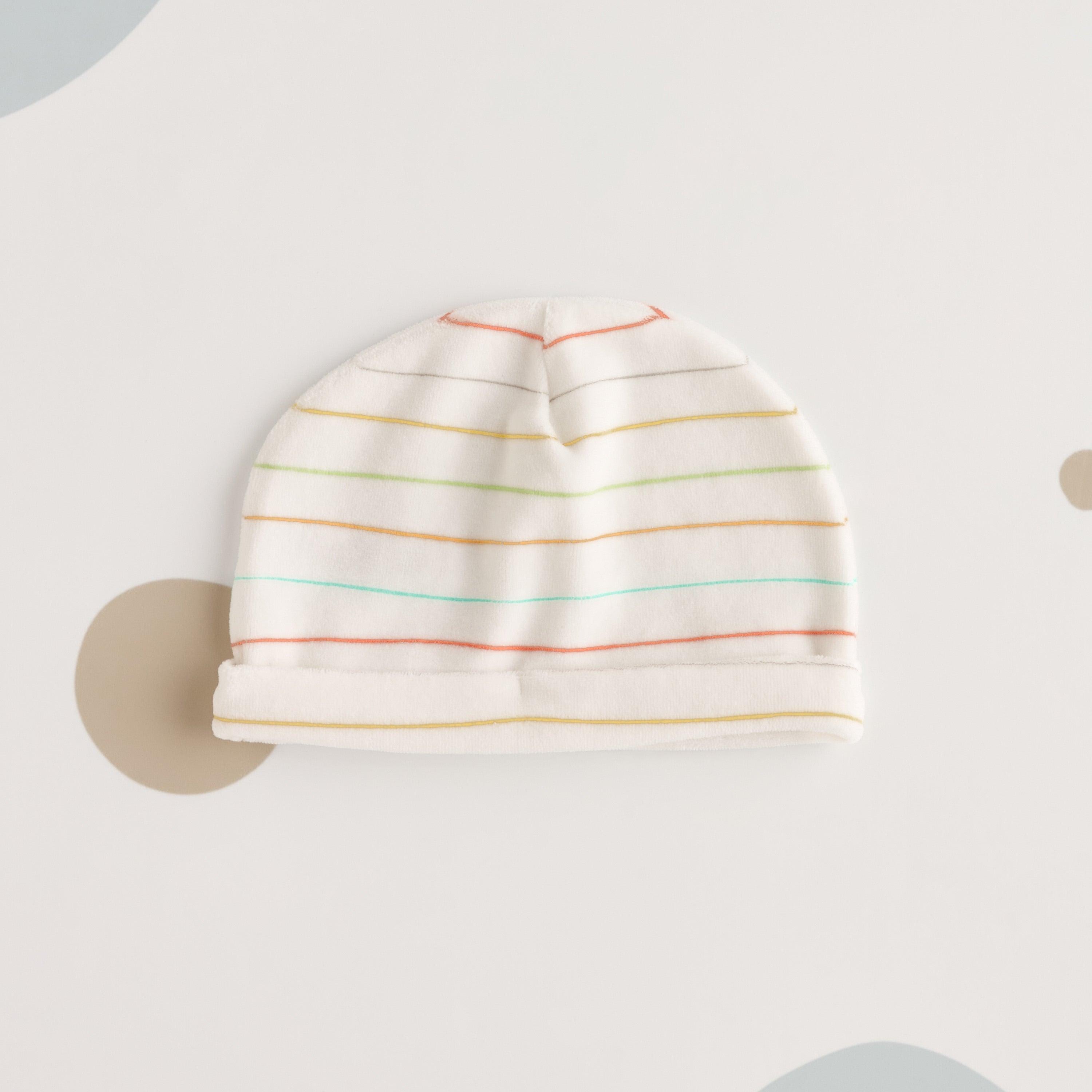 Striped Velour Sleepsuit with Cap