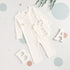 Giraffe Print Cotton Sleepsuit with Bib - Cream / 18-24 mths