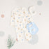 All-Over Dinosaur Print Sleepsuit with Bib - Cream