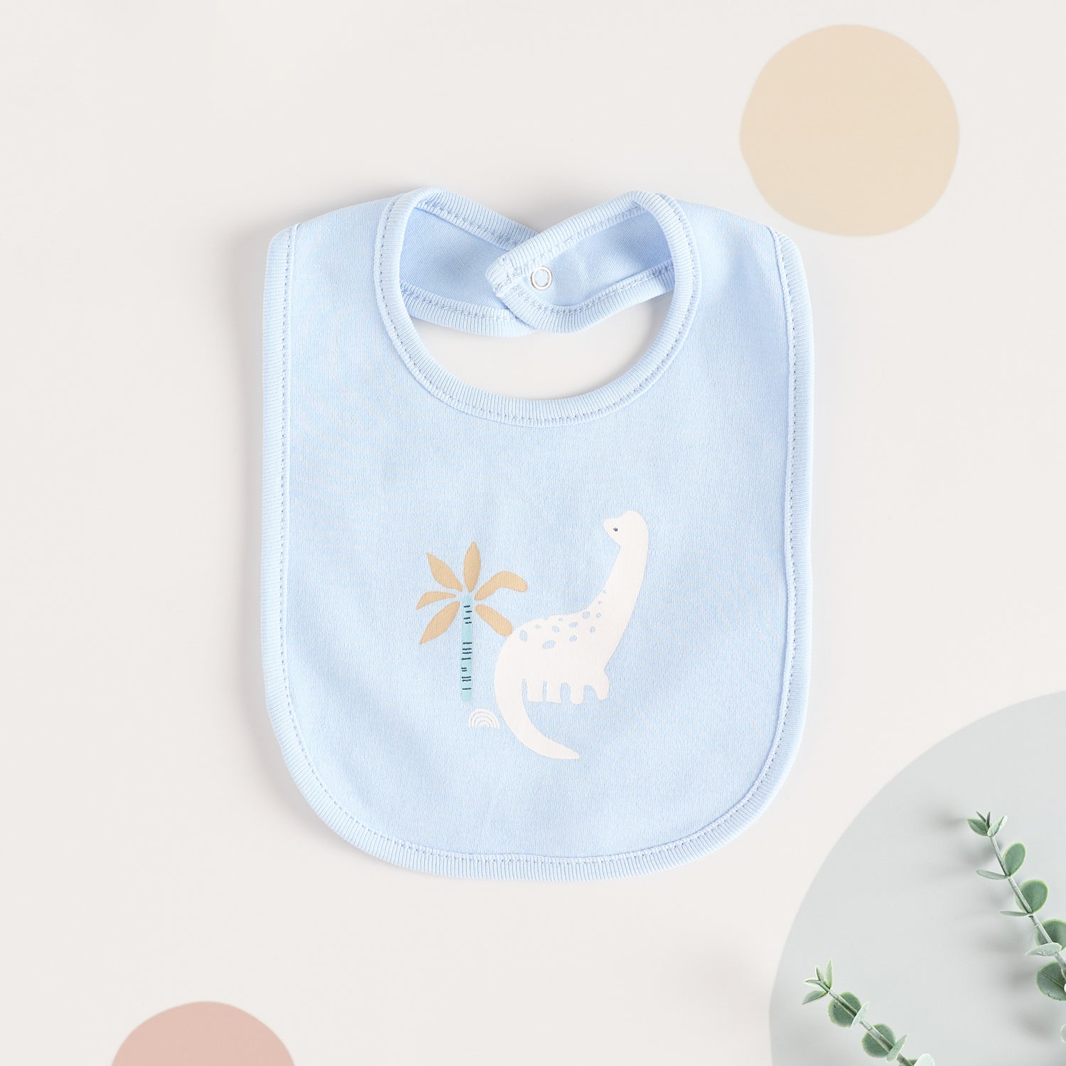 All-Over Dinosaur Print Sleepsuit with Bib