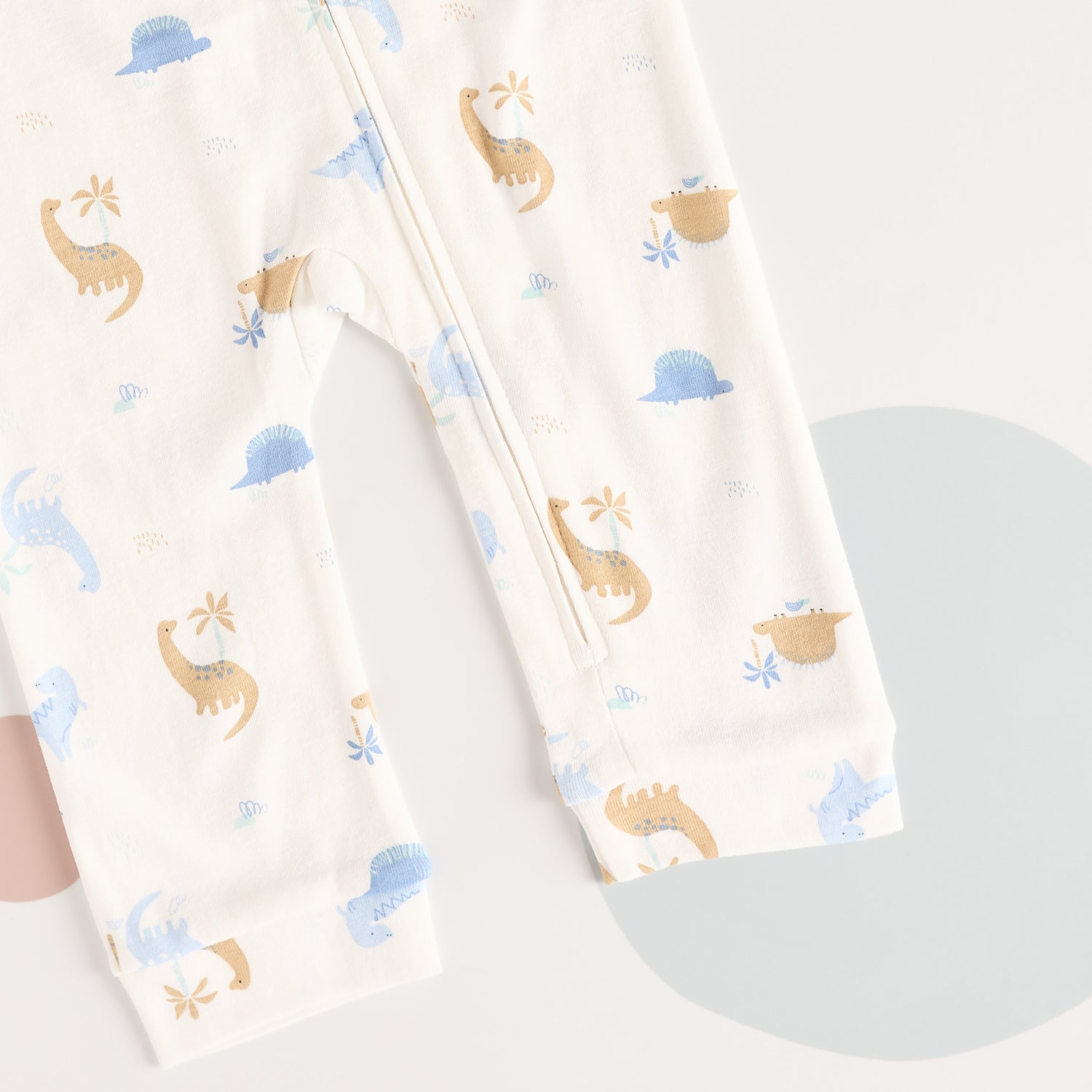 All-Over Dinosaur Print Sleepsuit with Bib