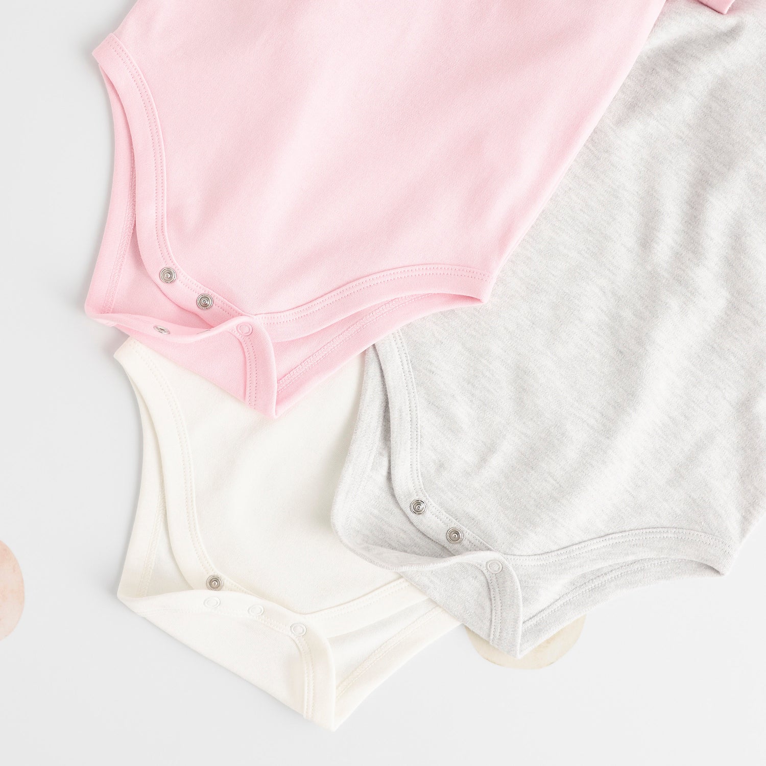 Pack of 3 - Plain Cotton Bodysuit