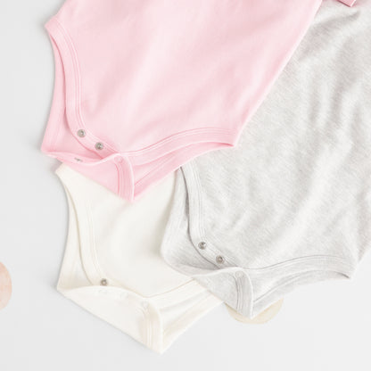 Pack of 3 - Plain Cotton Bodysuit