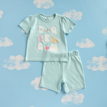 Pack of 2 - Printed Cotton Pyjama Set