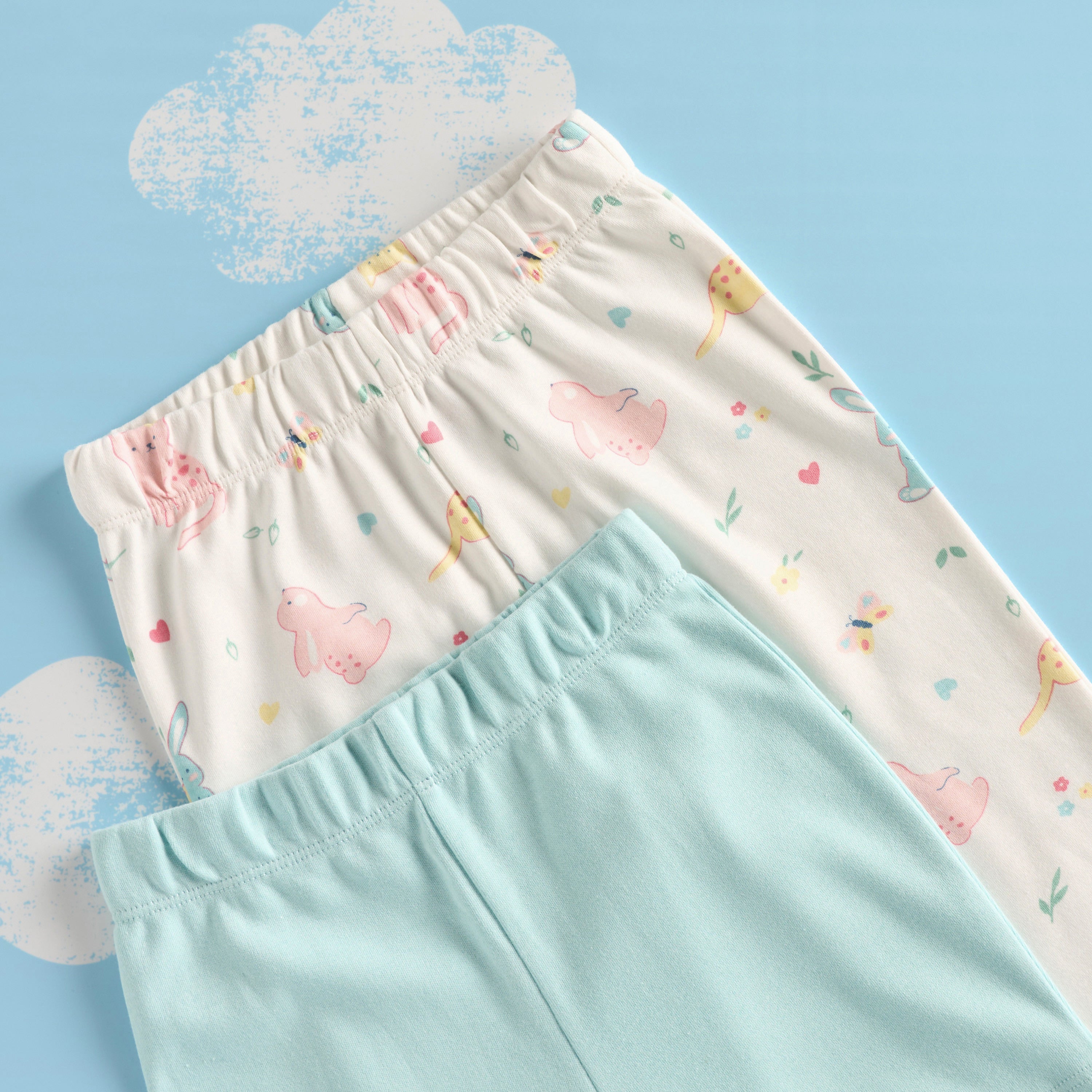 Pack of 2 - Printed Cotton Pyjama Set