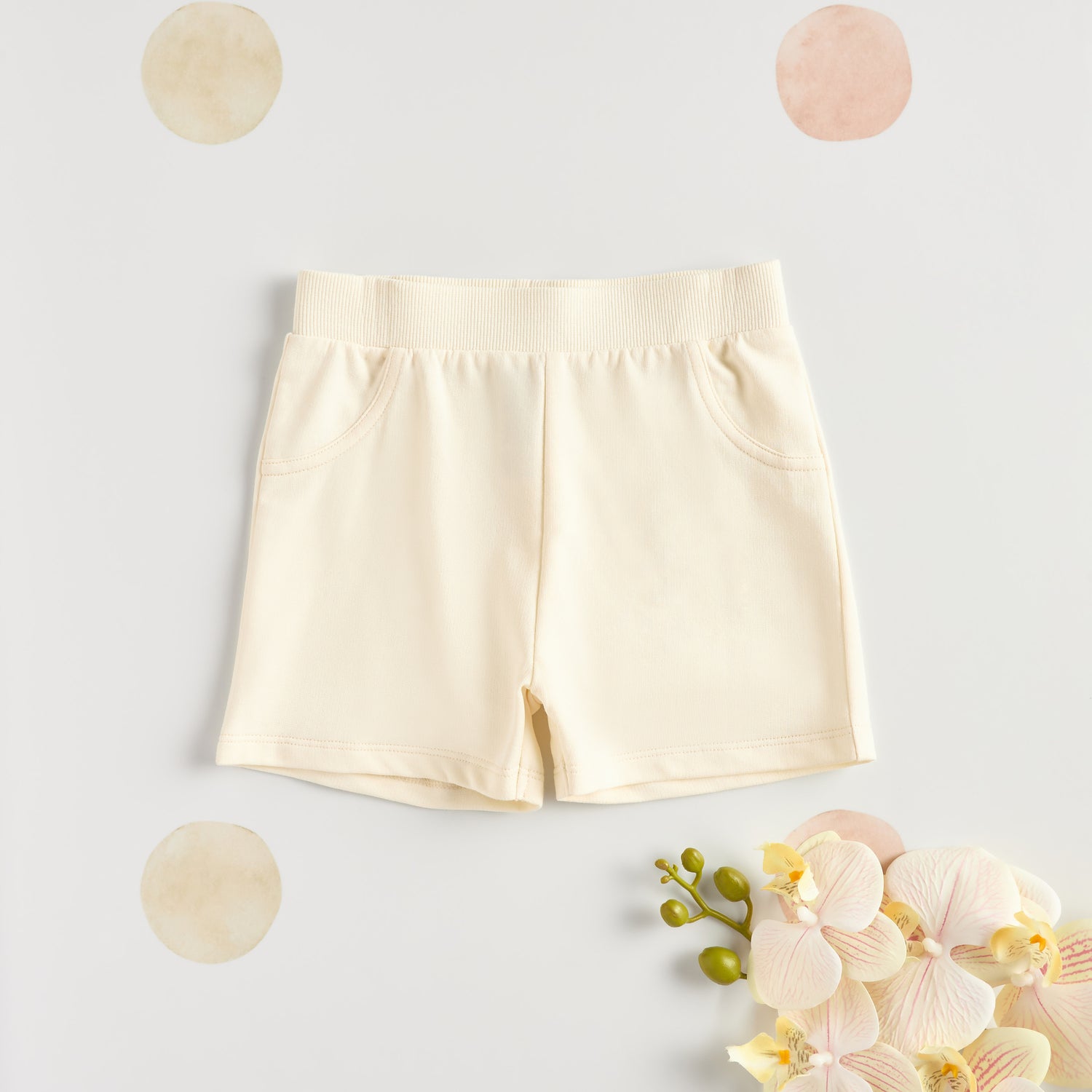 All-Over Floral Print Cotton Sweatshirt and Shorts Set