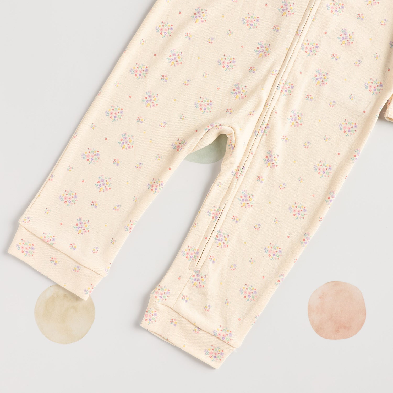 Floral Slogan Print Sleepsuit with Bib