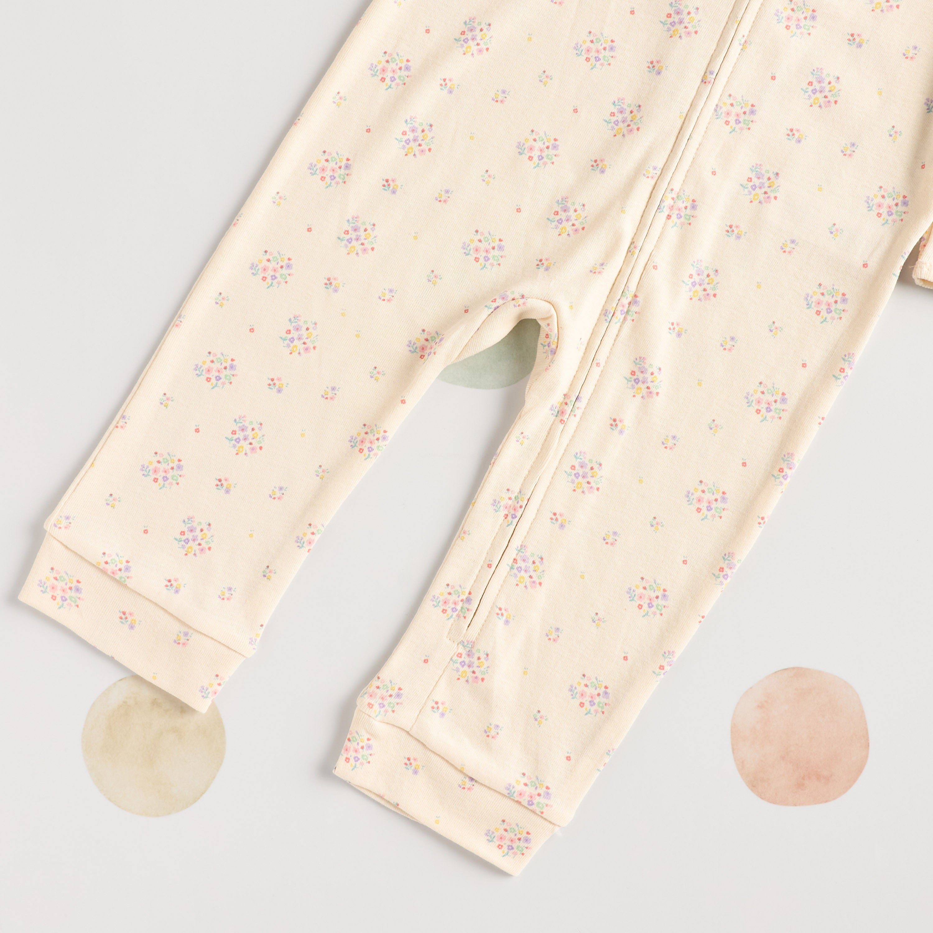 Floral Slogan Print Sleepsuit with Bib