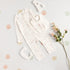 All-Over Bunny Print Sleepsuit with Bib - Cream