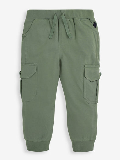 JoJo Maman Bébé Navy Blue &amp; Khaki Green 2-Pack Cargo Joggers - Size Up To 3 Months (50 - 62cm)