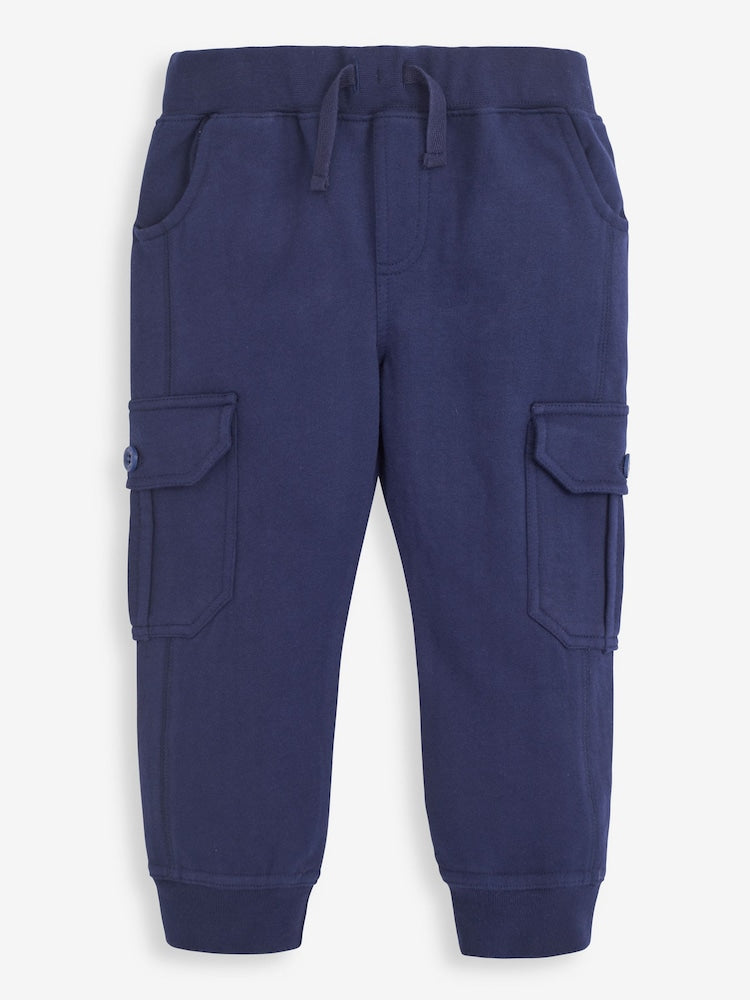 JoJo Maman Bébé Navy Blue &amp; Khaki Green 2-Pack Cargo Joggers - Size Up To 3 Months (50 - 62cm)